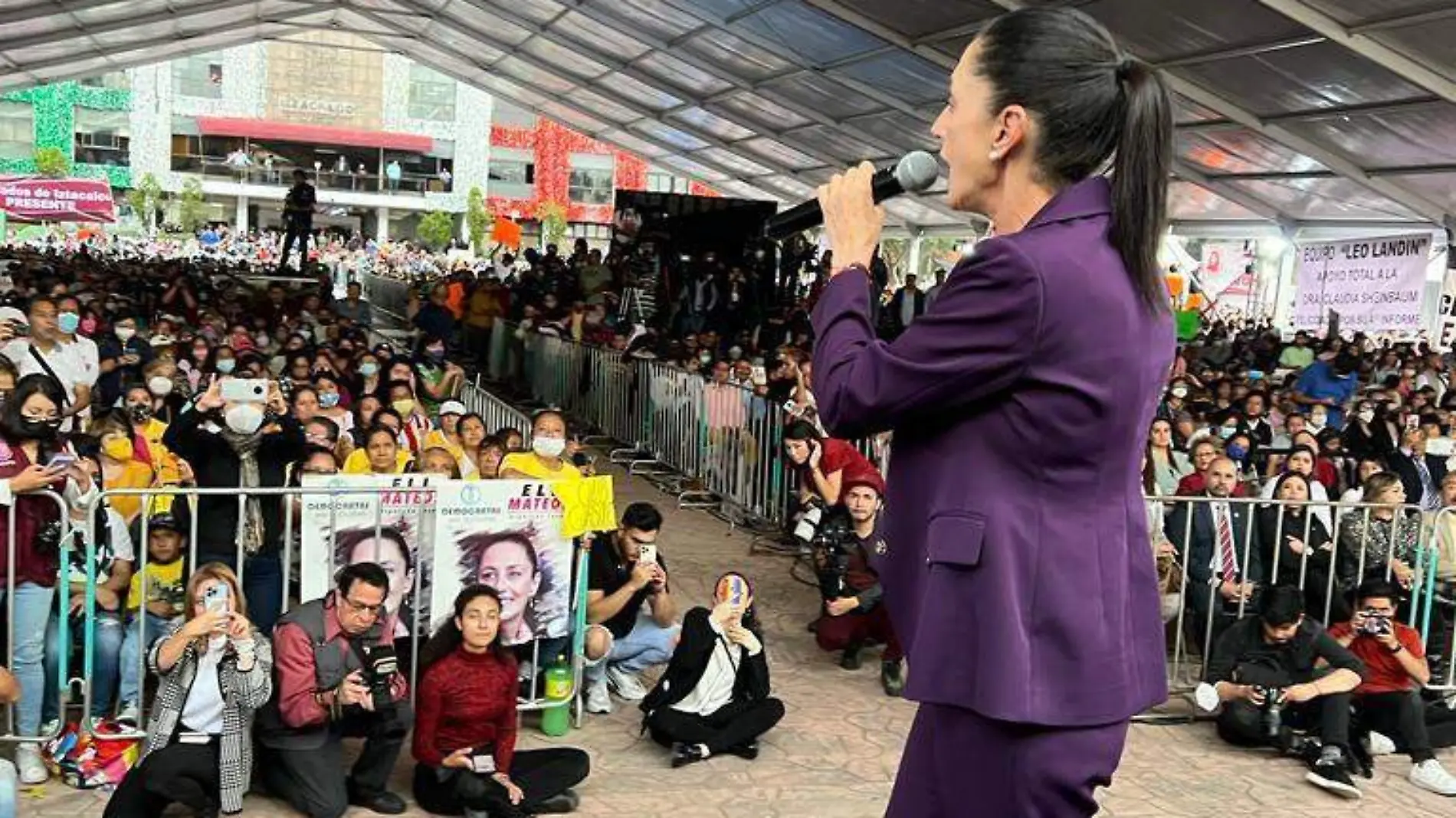 Claudia Sheinbaum en Iztacalco